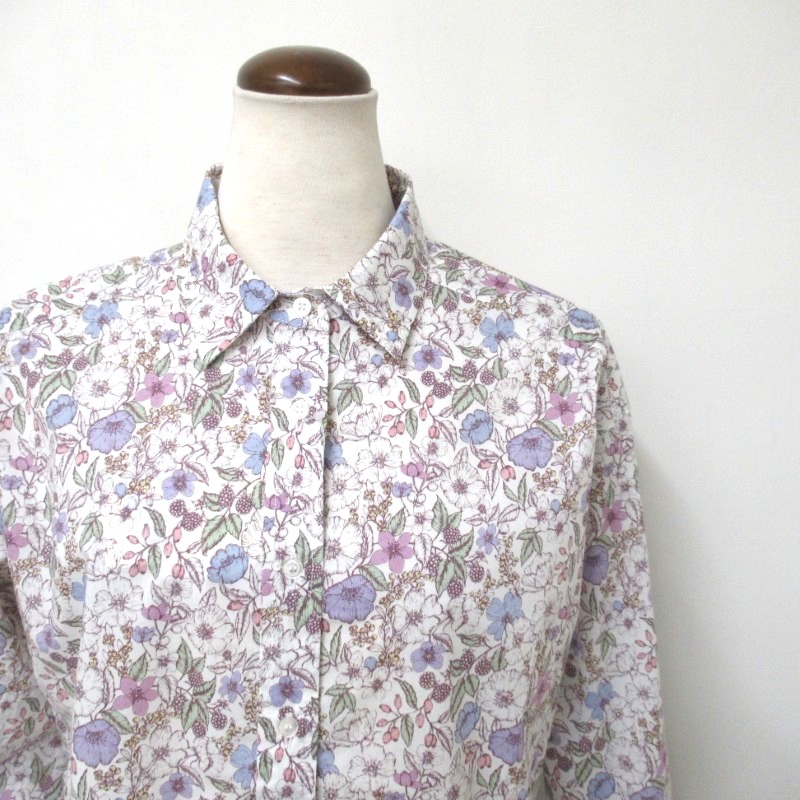 Parkes  LIBERTY後ろタックレギュラーカラーシャツ /WH5【日本製】